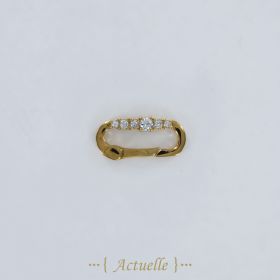 White CZ flat clasp