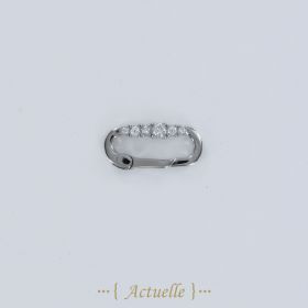 White CZ flat clasp