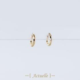 Small creoles hammered rectangle effect