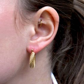 20mm open textured hoop earrings