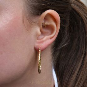 Closed twisted hoop earrings