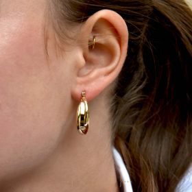 Lili cross hoop earrings