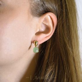 Hammered drop earring + hook