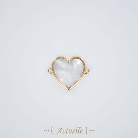 Mother of pearl heart 2T 14mm