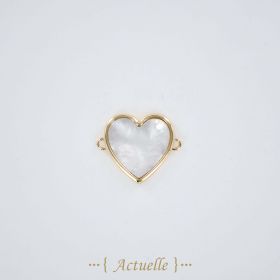 Mother of pearl heart 2T 14mm