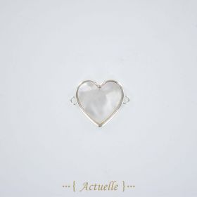 Mother of pearl heart 2T 14mm