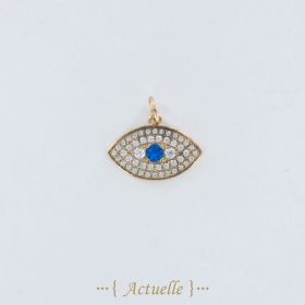 Greek eye style pendant CZ