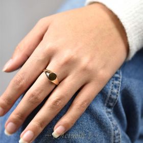 Ring with filled round