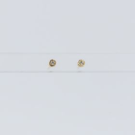 Puces fleur plate CZ central