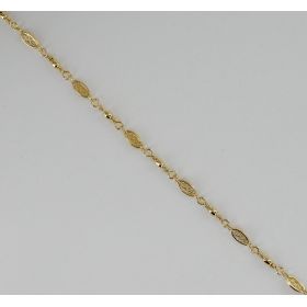 Cadena plana de fantasía con bolas