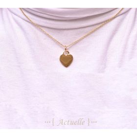 Colgante corazón liso estilo cadena