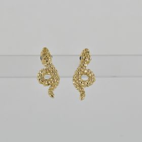 Tortoiseshell snake earrings