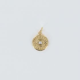 Round zirconium eye pendant