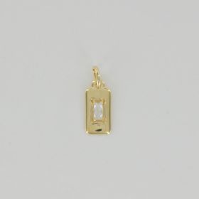 Rectangle zirconium pendant