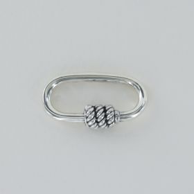 Oval clasp with twisted screw