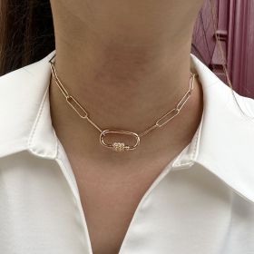 Oval clasp with twisted screw
