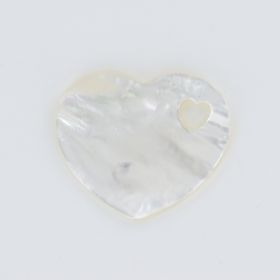 White mother-of-pearl heart yoke