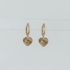 CZ eye heart earrings