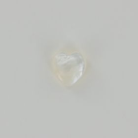 White mother-of-pearl Domed heart