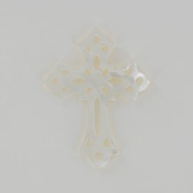 White mother-of-pearl sceltic cross