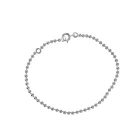 Bracelet balls 2,5 mm 18cm with a ajusted ring to 16 cm