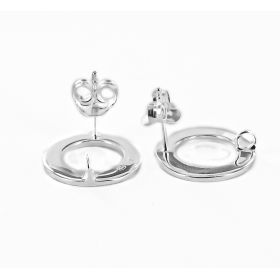 Textured target earring + hook