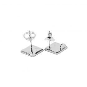 Hammered diamond earrings + hook
