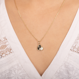Heart CZ Pendant in a Heart