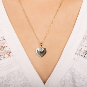 Heart-shaped Pendant with a Hole cz