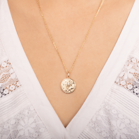 Pendant with a Rose CZ Medal