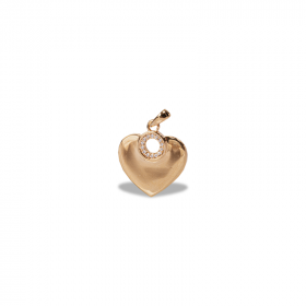 Heart-shaped Pendant with a Hole cz