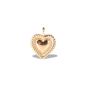 Braided Outline Heart Pendant