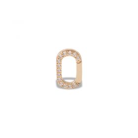Rounded rectangle CZ clasp