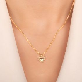 Braided Outline Heart Pendant