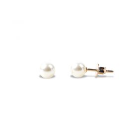 White Pearl Stud Earrings