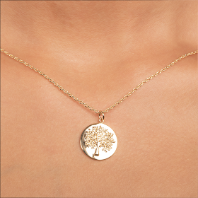 Round plaque tree of life pendant