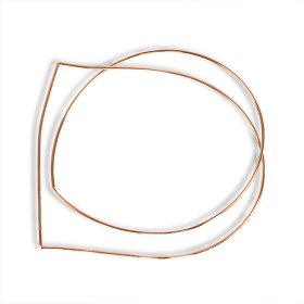 brazalete doble con forma de gota cuadrada
