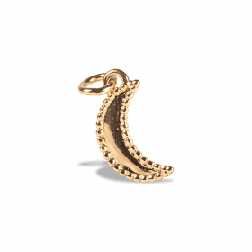 Beaded Edge Moon Pendant
