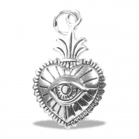Ex-Voto Heart Pendant with Eye