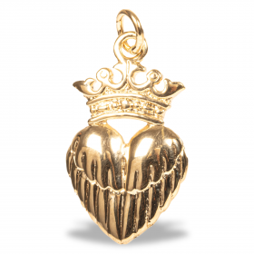 Crowned Winged Heart Pendant