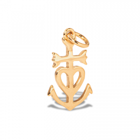 Anchor and heart pendant