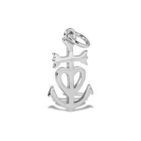 Anchor and heart pendant