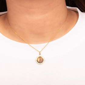 Pendentif Rond Contour Cz