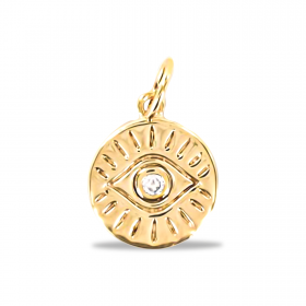 Round zirconium eye pendant