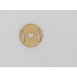 Plaque  Coeur Evidé 20mm