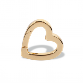 Fermoir cœur plaqué or 3µ à monter grossiste pour créateurs de bijoux.