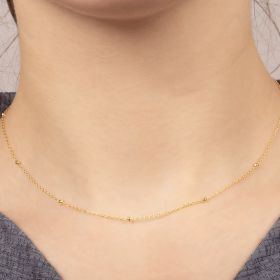 Chaînage maille boule plaqué or 3µ Actuelle grossiste pour créateurs de bijoux.