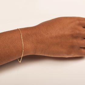 Bracelet maille boule plaqué or 3µ Actuelle grossiste pour créateurs de bijoux.