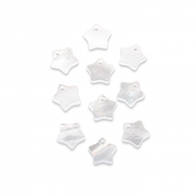 Estrella Etel de nácar blanco