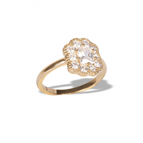 Bague Zirconium en plaqué or 3µ Actuelle grossiste pour créateurs de bijoux.